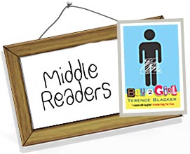 Terence Blacker's children's books for middle readers including The Angel factory, Boy2Girl,Parentswap, Homebird and The Transfer